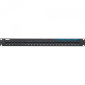 Black JPM818A Cat6 Feed-through Patch Panel, Unshielde