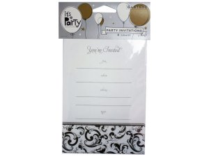 Bulk SA683 8 Count Gold Elegant Invitations