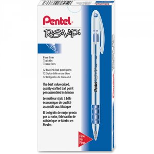 Pentel PENTEL OF AMERICA R.s.v.p. Ballpoint Stick Pens - Fine Pen Poin