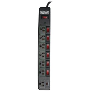 Tripp RA49049 Eco Surge Protector Power Strip Green 7-outlet 6ft Cord,