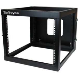 Startech QR2310 8u 22in Depth Hinged Open Frame Wallmount Server Rack 