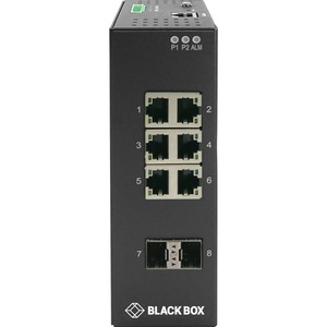 Black LIG1082A Industrial Gigabit Ethernet Managed L2+ Switch - Extrem