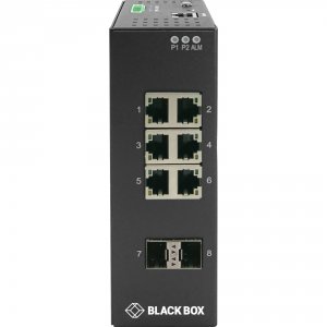 Black LIG1082A Industrial Gigabit Ethernet Managed L2+ Switch - Extrem