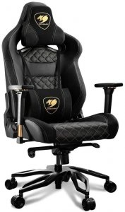 Compucase ARMORTITANP RYL Ultimate Gaming Chair Faux Suede Black