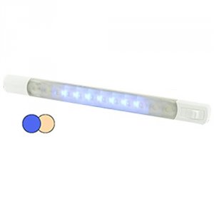 Hella CW65463 Surface Strip Light W-switch - Warm White-blue Leds - 12