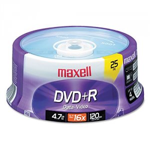 Maxell 639011 Dvd+r, 4.7gb, 16x, 25pk Spindle