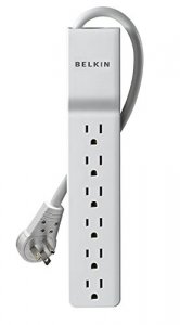 Belkin BE106001-06R 6 Outlet Surge Protector, 6 Ft. Cord