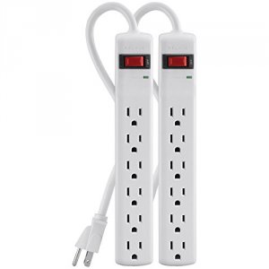 Belkin F5C048-2 (r) F5c048-2 6-outlet Surge Protectors, 2 Pk