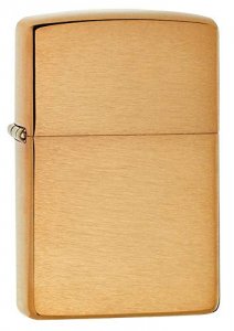 Zippo 204B Brushed Brass Lighter With Engraving Option