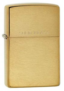 Zippo 204B Brushed Brass Lighter With Engraving Option