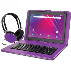 Ematic EGQ239BDPR 10.1tablet Keyboard Fc Purple