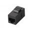 Black FM592 Cat5e Keystone Couplers, Straight-pinned