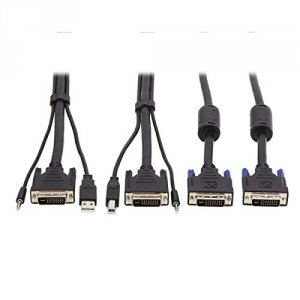 Tripp P784-010-DV Dual Dvi Kvm Cable Kit - Dvi, Usb, 3.5 Mm Audio (3xm