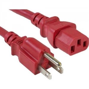 Enet N515-C13-RD-4F-ENC 5-15p To C13 4ft Red Power Cord