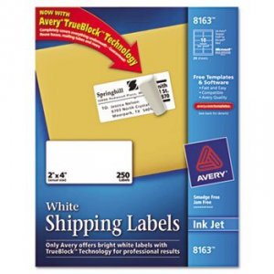 Avery 08163 Averyreg; Trueblock Shipping Labels - Permanent Adhesive -