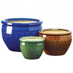 Summerfield 38899 Jewel-tone Flower Pot Trio 100