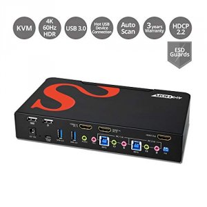 Siig CE-H25511-S1 Kvm Ce-h25511-s1 2pt Hdmi2.0 4k Hdr Kvm Switch W Usb