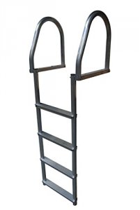 Dock 2174-F Aluminum 4-step Eco Flip-up Dock Ladder - Weld Free