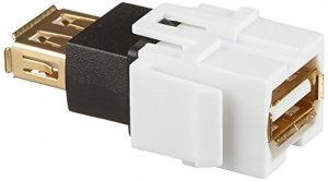 Monoprice 6561 Keystone Jack - Usb 2ff Cplr Adapt Wht