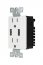 Datacomm 48-0204-WH 48-0204-wh Decor Duplex 4-amp Usb Charger  Outlet