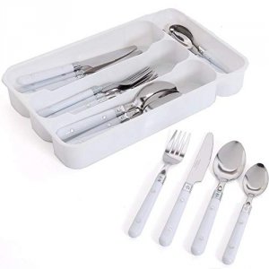 Gibson 65331.24 Casual Living 24-piece Flatware Set, White