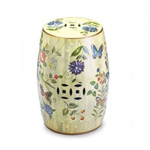 Accent 10017413 Butterfly Garden Ceramic Stool