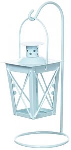 Gallery 10017408 Baby Blue Hanging Railroad Lantern Pair