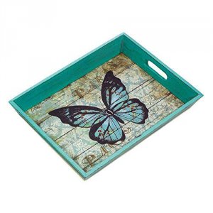 Accent 10018168 Blue Butterfly Serving Tray