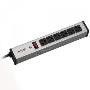 Black PS166A-R2 Outlet Power Strip, 6-outlet, 15-ft. (4.