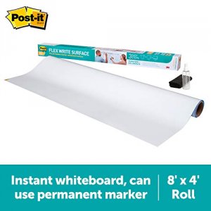 3m FWS8X4 Post-itreg; Flex Write Surface - Rectangle - Wall Mount, Sur