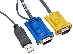 Aten H00887 6 Ps2 To Usb Intelligent Kvm Cable, Sphd15m To Vga  Usb A