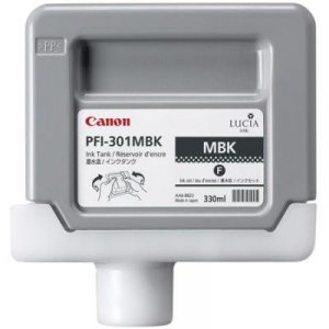 Original Canon 1485B001AA Pfi-301mbk Matte Black Ink Tank 330 Ml 1485b