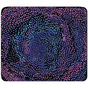 Centon 731969582848 Otm Prints Black Mouse Pad, Petals Cool