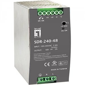 Cp 2W0102 Levelone Industrial Power Supply, 48vdc, 240w, Din-rail, Poe