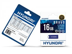 Hyundai 3FH138 Bravo Keychain Usb 2.0 Flash Drive 16gb Blue - Read Spe