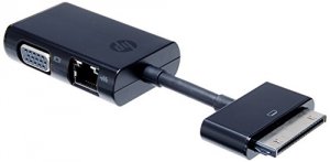 Hp VZ0805 Hp Dock Connector To Ethernet And Vga Adapter - 1 X Hd-15 Ma