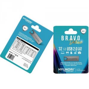 Hyundai U2BK/32GASG Bravo Deluxe Space Gray Keychain Usb 2.0 Flash Dri