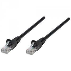 Intellinet 320801 100 Ft Black Cat5e Snagless Patch Cable