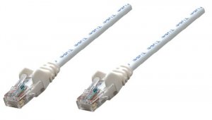 Intellinet 320726 50 Ft White Cat5e Snagless Patch Cable