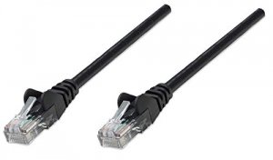 Intellinet 320795 50 Ft Black Cat5e Snagless Patch Cable