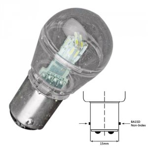 Lunasea CW48728 Lunasea Bayonet Led Bulb Ba15d - 10-30vdc1w75 Lumens -