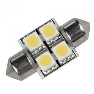 Lunasea LLB-202C-21-00 Lunasea Pointed Festoon 4 Led Light Bulb - 31mm