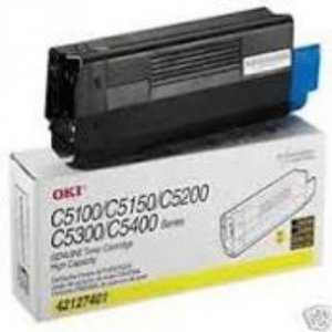 Original Okidata 46490617 Oki Yellow Toner Cartridge (5300 Yield)