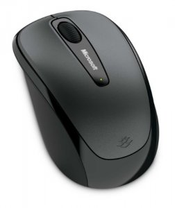 Microsoft  3500 Wireless Mobile Mouse - Bluetrack - Wireless - Gray - 