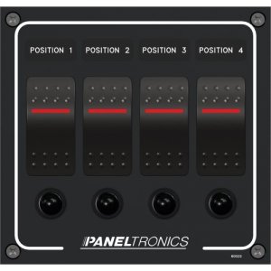 Paneltronics CW45294 Waterproof Panel - Dc 4-position Illuminated Rock