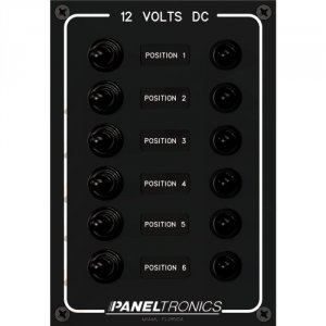 Paneltronics CW45291 Waterproof Panel - Dc 6-position Toggle Switch  C