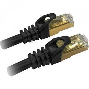 Qvs PY7736 50ft Cat7 10gbps S-stp Flexible Molded Patch Cord - Categor