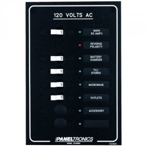 Paneltronics CW29773 Standard Ac 6 Position Breaker Panel  Main Wleds