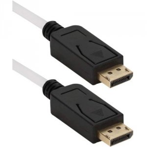 Qvs 2QX955 6ft Displayport Ultrahd 4k White Cable With Black Connector