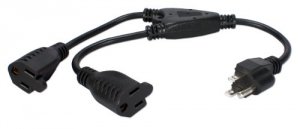 Qvs PP-ADPT2 16 Inches Outletsaver Ac Power Splitter Adaptor - For Pow